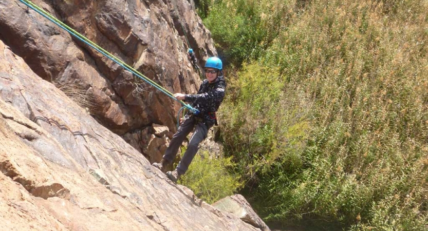 teens learn rock climbing skills in texas